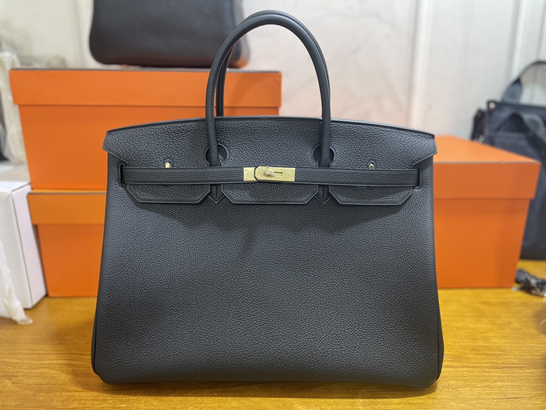 Hermès（爱马仕）Birkin 铂金包 Togo 黑色 金扣 40cm