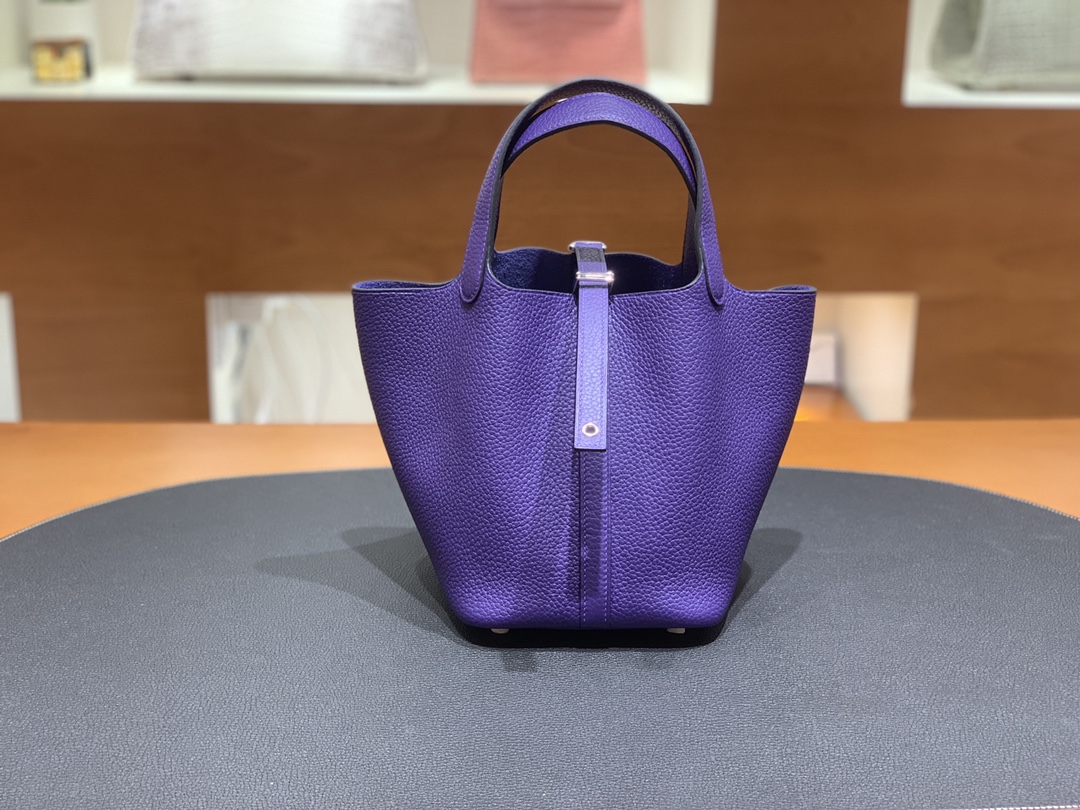 Hermès（爱马仕）Picotin 菜篮子 TC 9W 梦幻紫 银扣 18cm