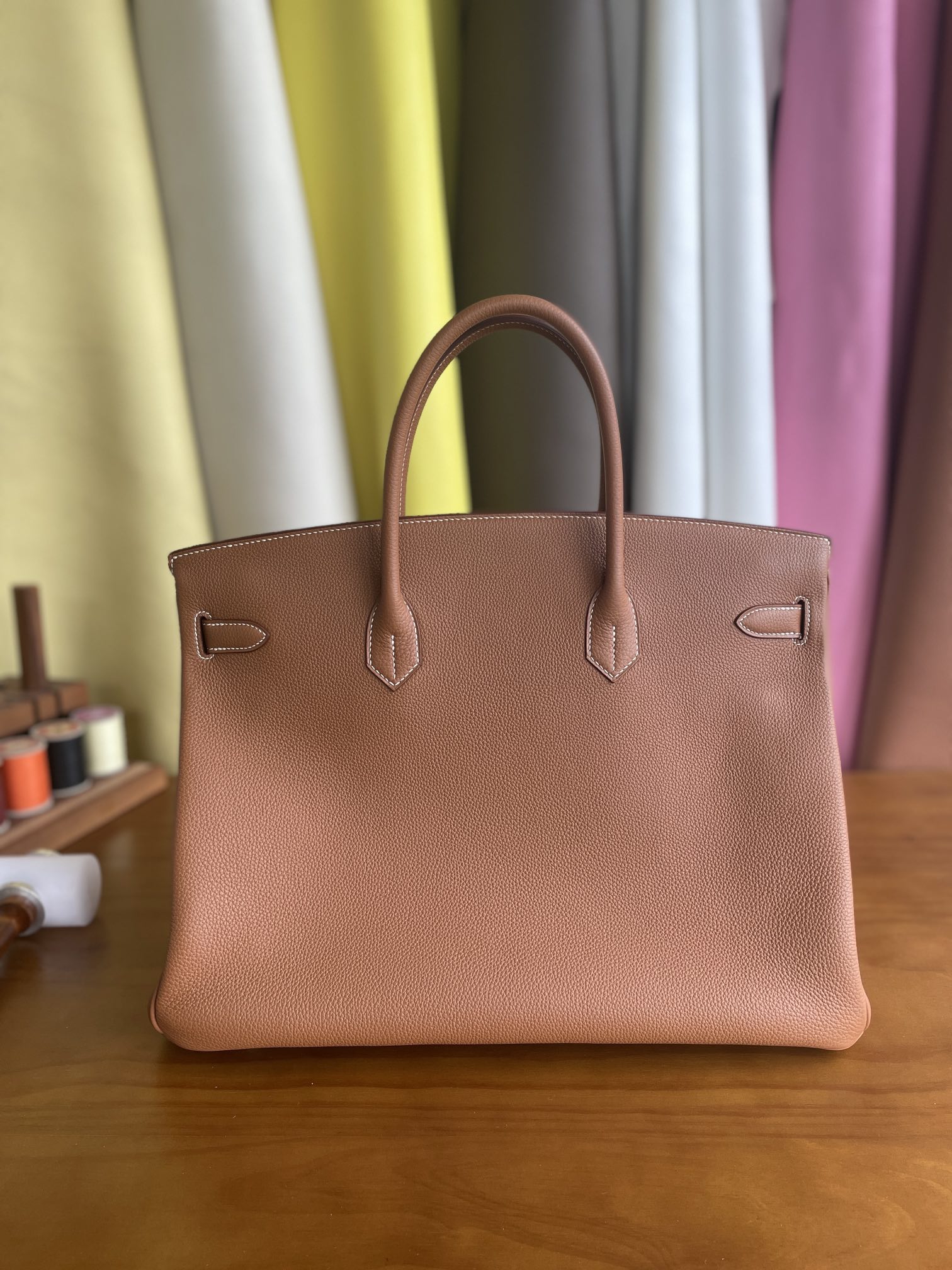 Hermès（爱马仕）Birkin 铂金包 Togo 金棕色 金扣 40cm