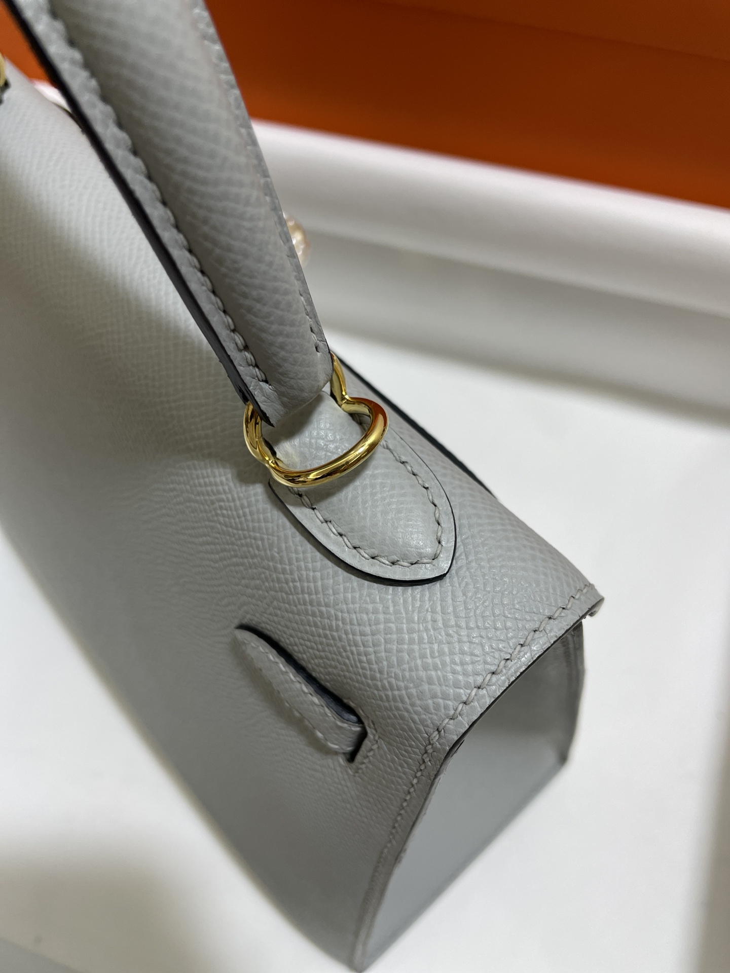 Hermès（爱马仕）kelly 凯莉包 epsom 8U 冰川蓝 金扣 25cm