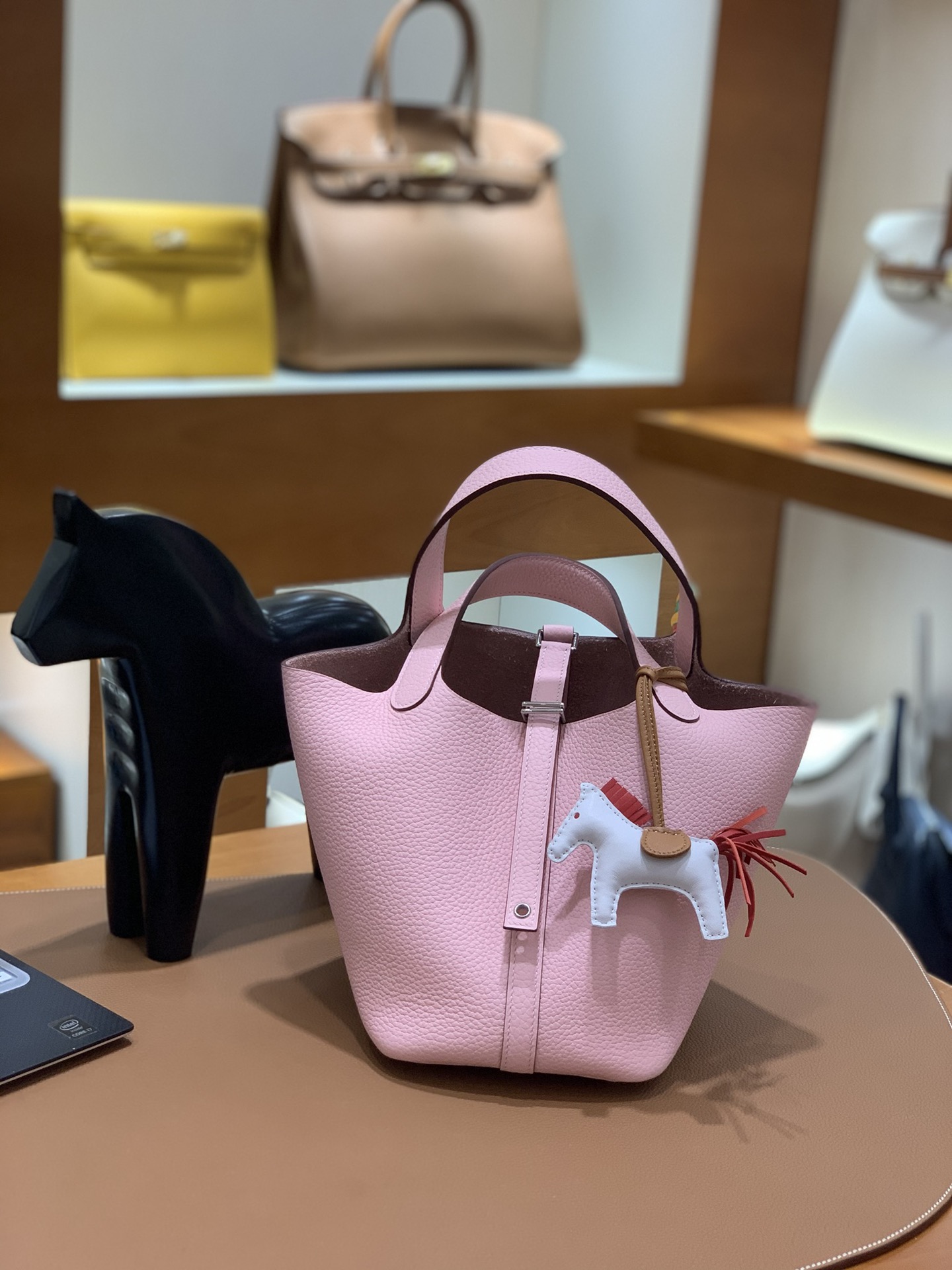Hermès（爱马仕）Picotin 菜篮子 TC 樱花粉 银扣 18cm