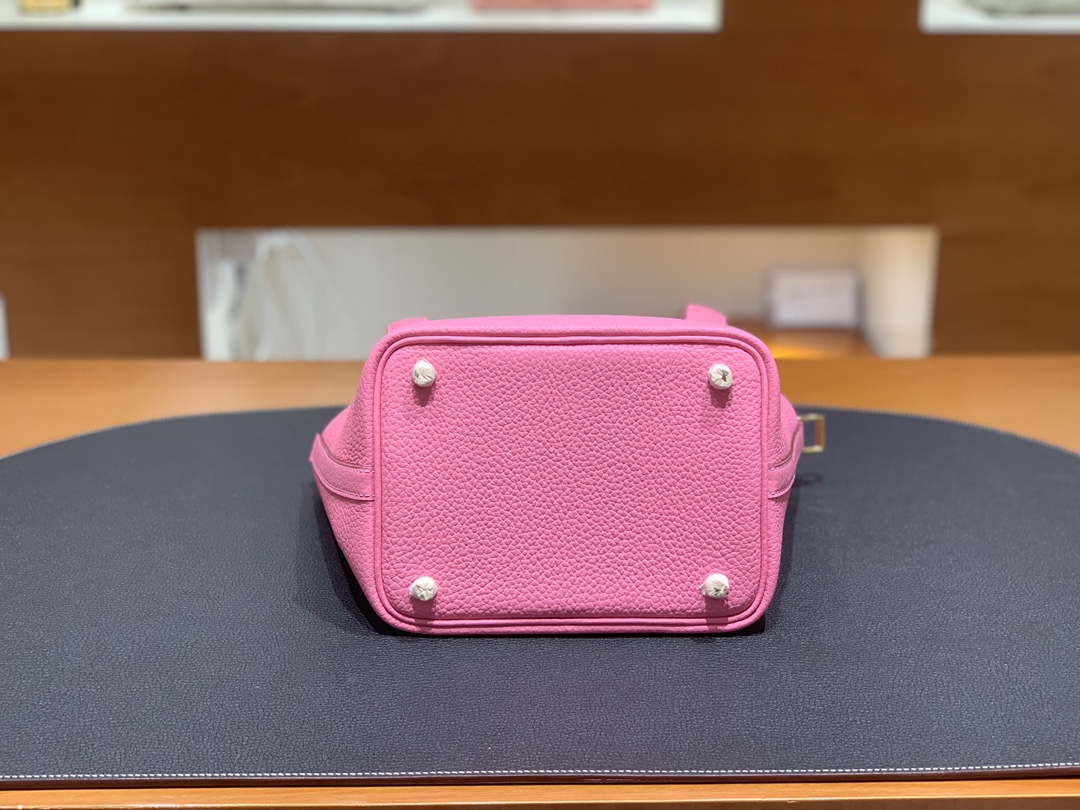 Hermès（爱马仕）Picotin 菜篮子 TC K4 夏日粉 银扣 18cm