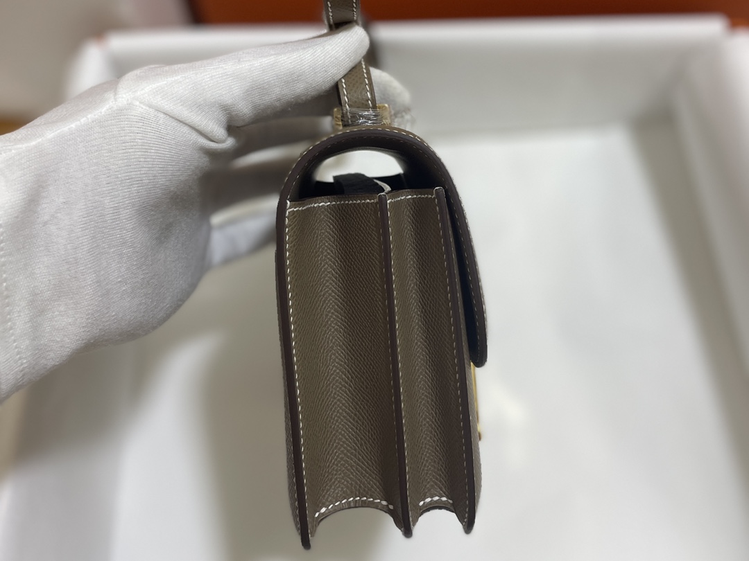 Hermès（爱马仕）Constance 康康 epsom 大象灰 金扣 19cm