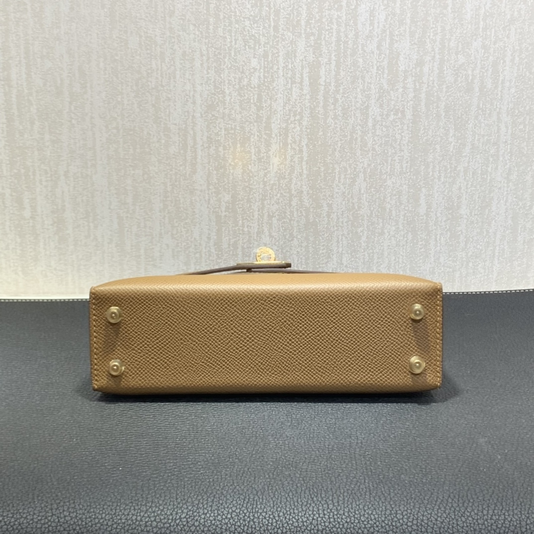 Hermès（爱马仕）mini Kelly 迷你凯莉 Epsom 栗子色 金扣 19cm