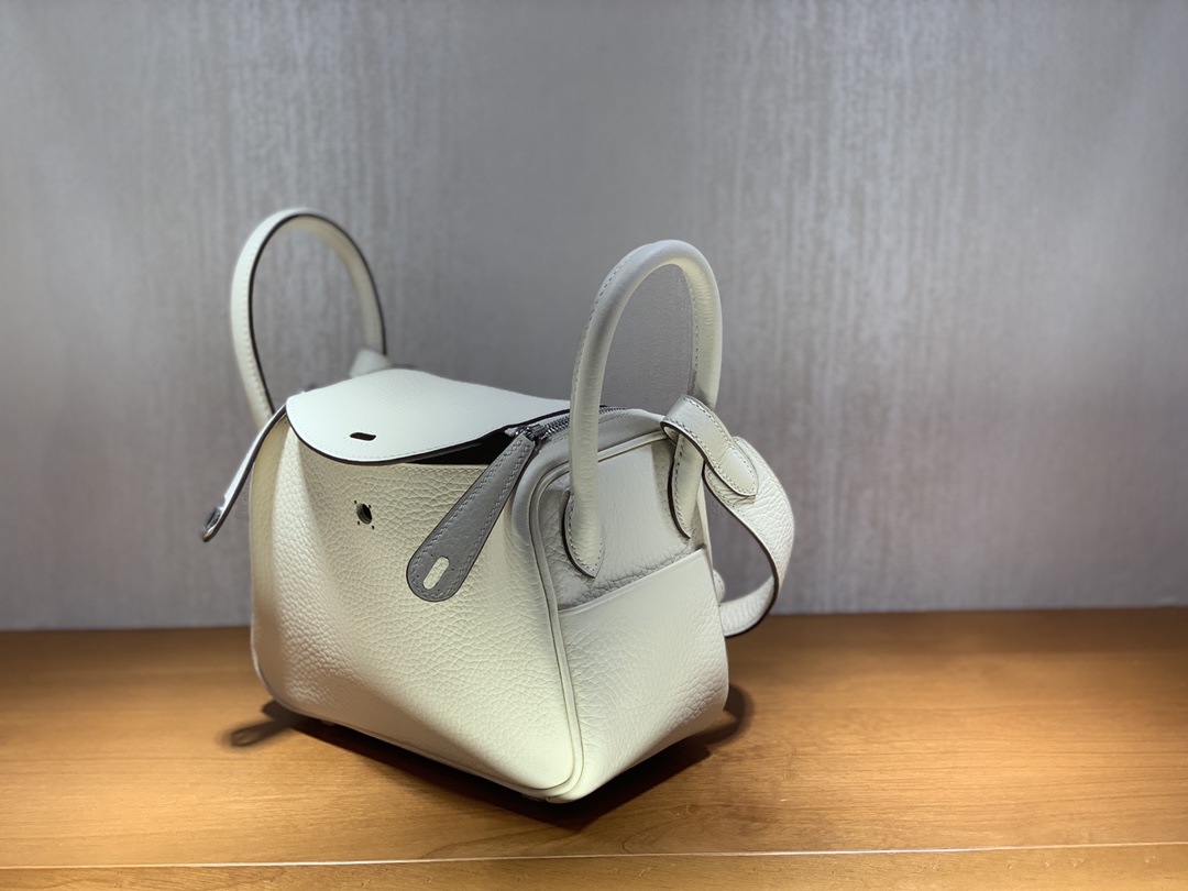 Hermès（爱马仕）Mini Lindy TC 奶油白 银扣 20cm