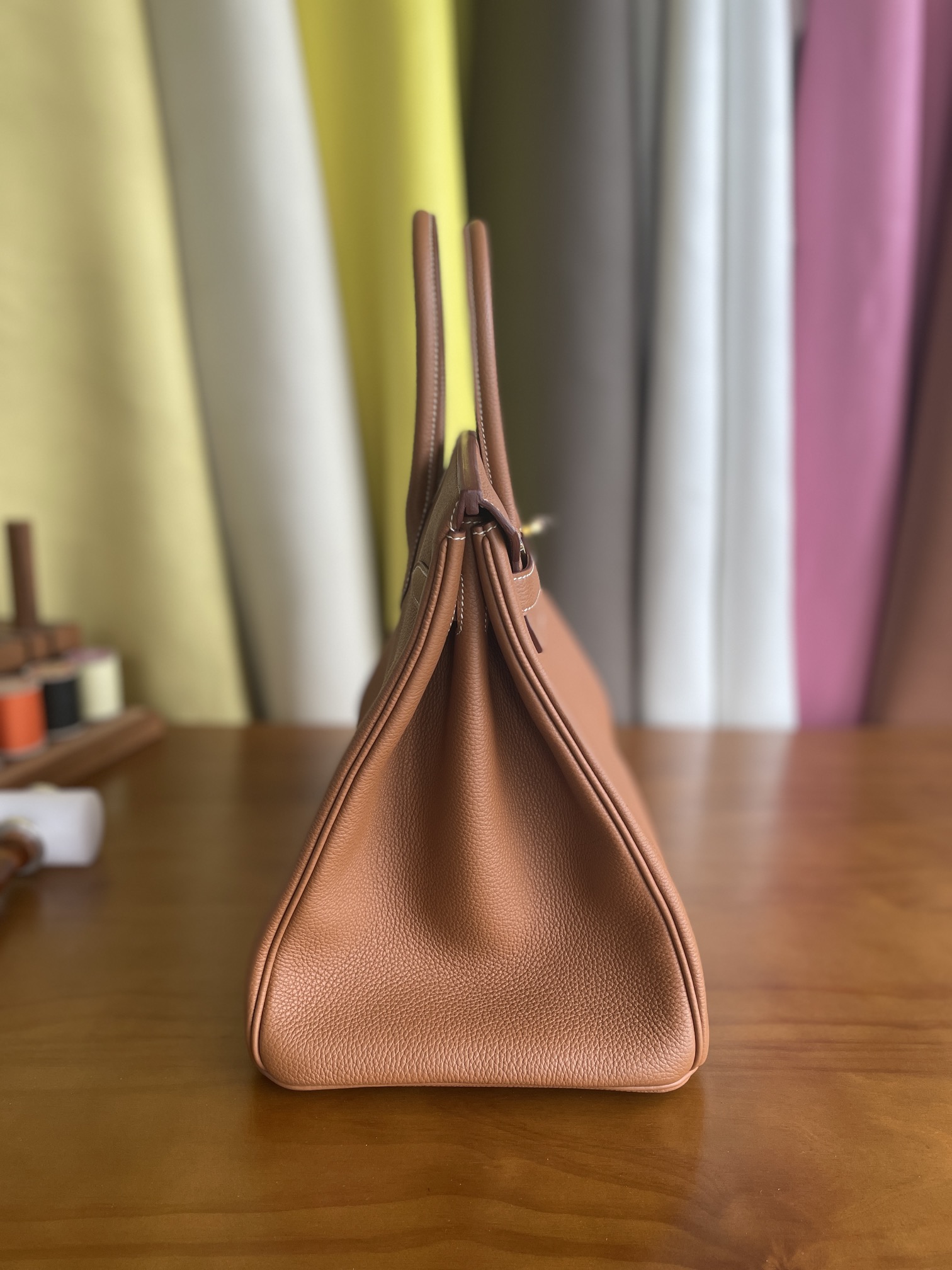 Hermès（爱马仕）Birkin 铂金包 Togo 金棕色 金扣 40cm