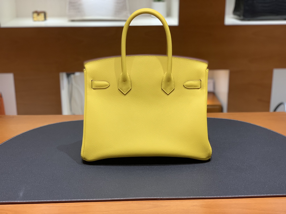 Hermès（爱马仕）Birkin 铂金包 Epsom 9O 那不勒斯黄 金扣 30cm