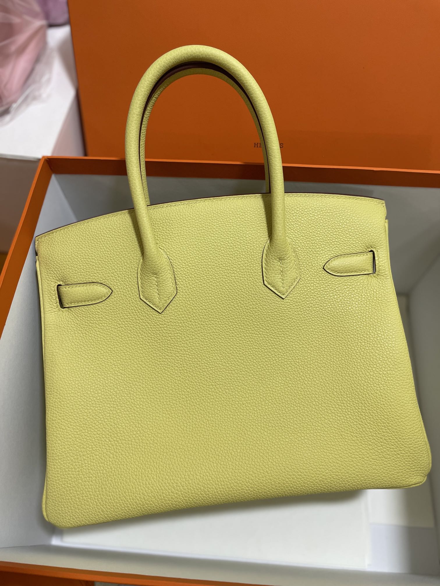 Hermès（爱马仕）Birkin 铂金包 Togo 小鸡黄 玫瑰金扣 30cm