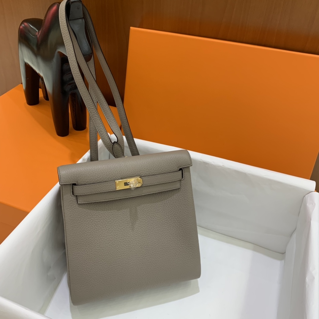 Hermès（爱马仕）Kelly ado TC M8 沥青灰 金扣 20cm