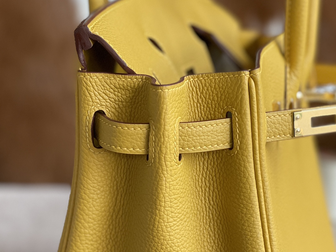 Hermès（爱马仕）Birkin 铂金包 togo 9D 琥珀黄 金扣 25cm