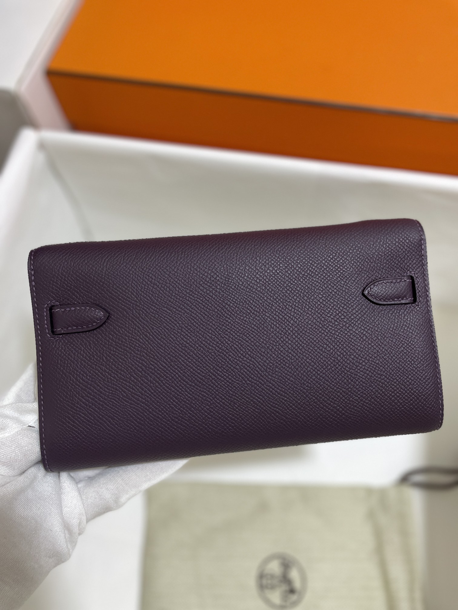 Hermès（爱马仕）kelly to go Epsom 葡萄紫 金扣 20cm