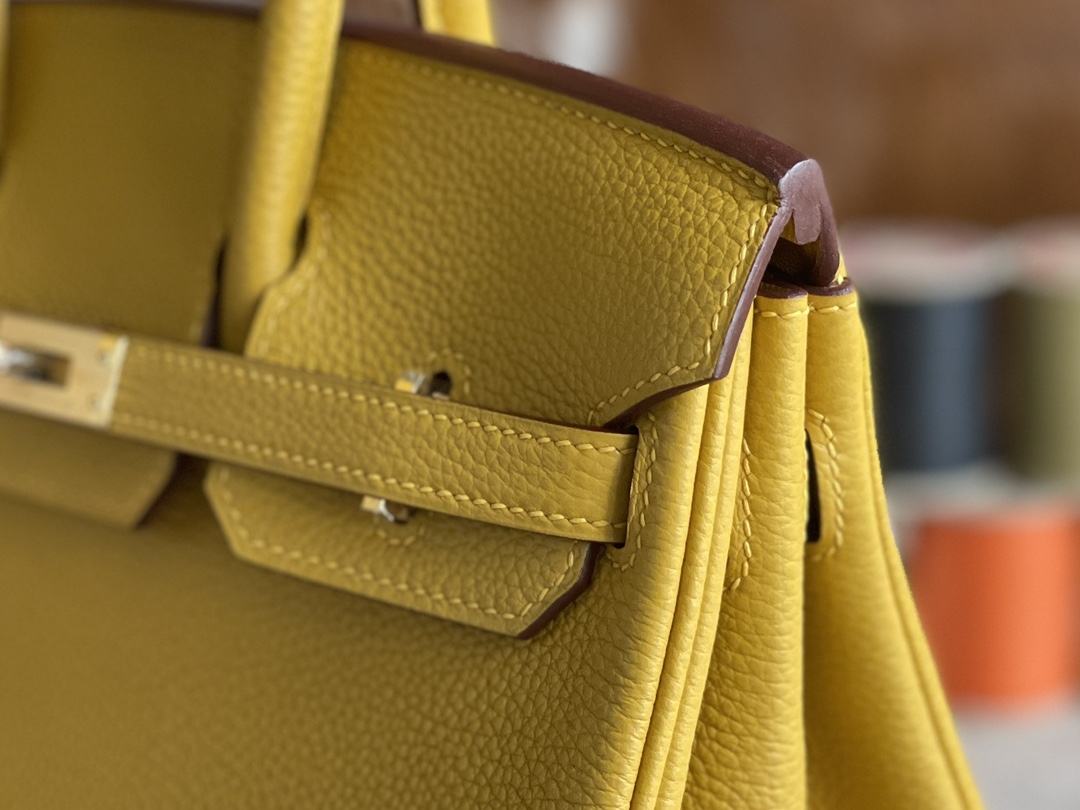 Hermès（爱马仕）Birkin 铂金包 togo 9D 琥珀黄 金扣 25cm
