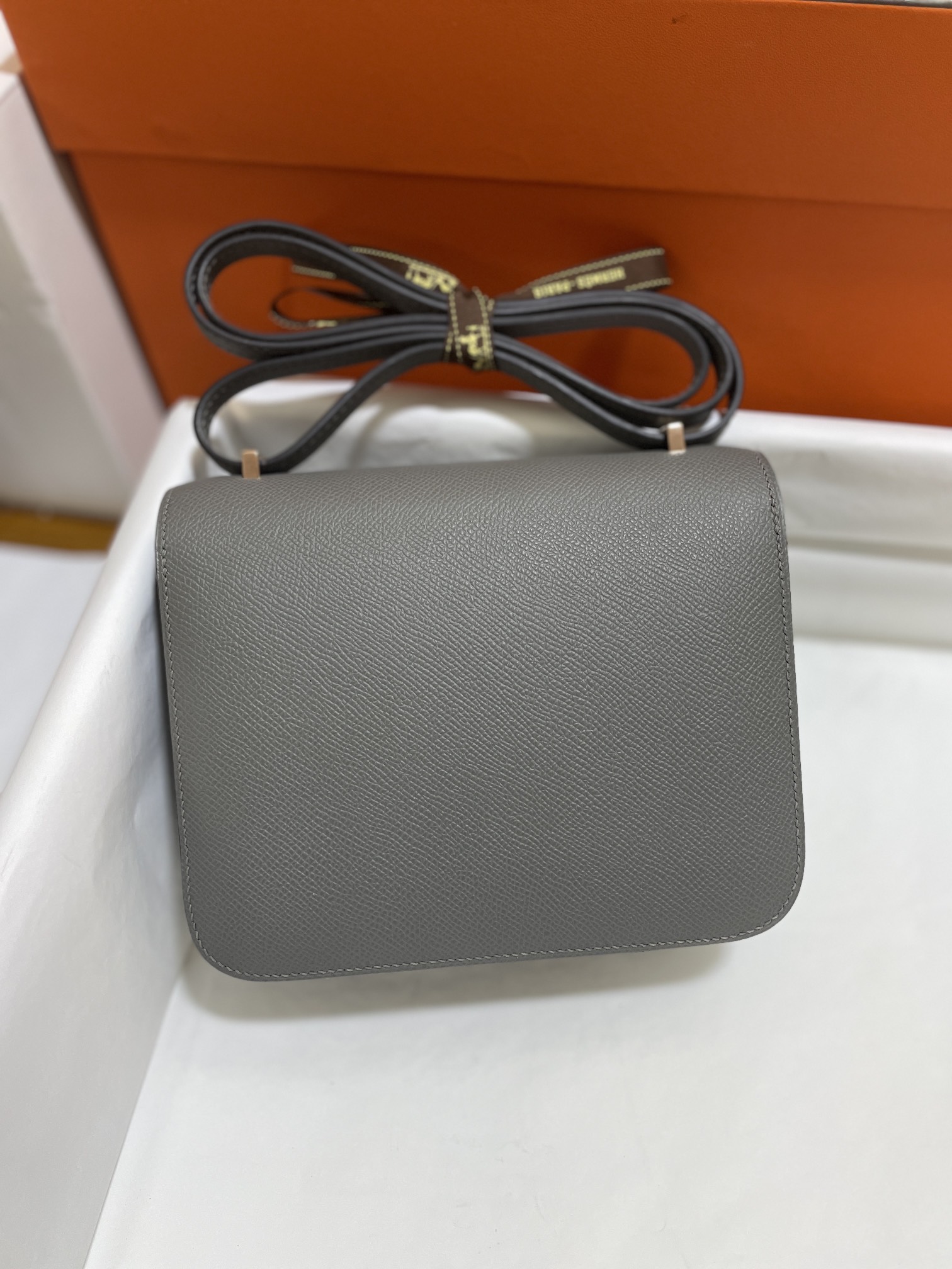 Hermès（爱马仕）Constance 康斯坦斯 Epsom 积雨云灰 玫瑰金扣 19cm