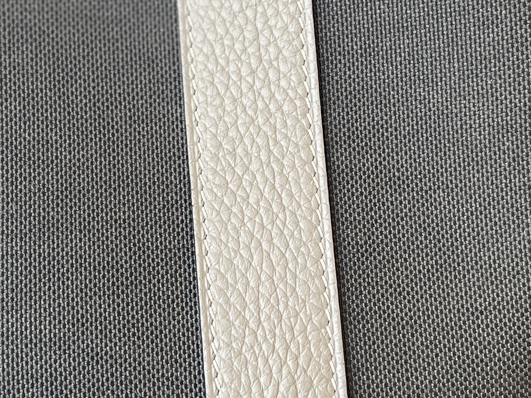 Hermès（爱马仕）Garden Party 花园包 TC 拼 帆布 斑鸠灰 拼 军绿色 银扣 30cm