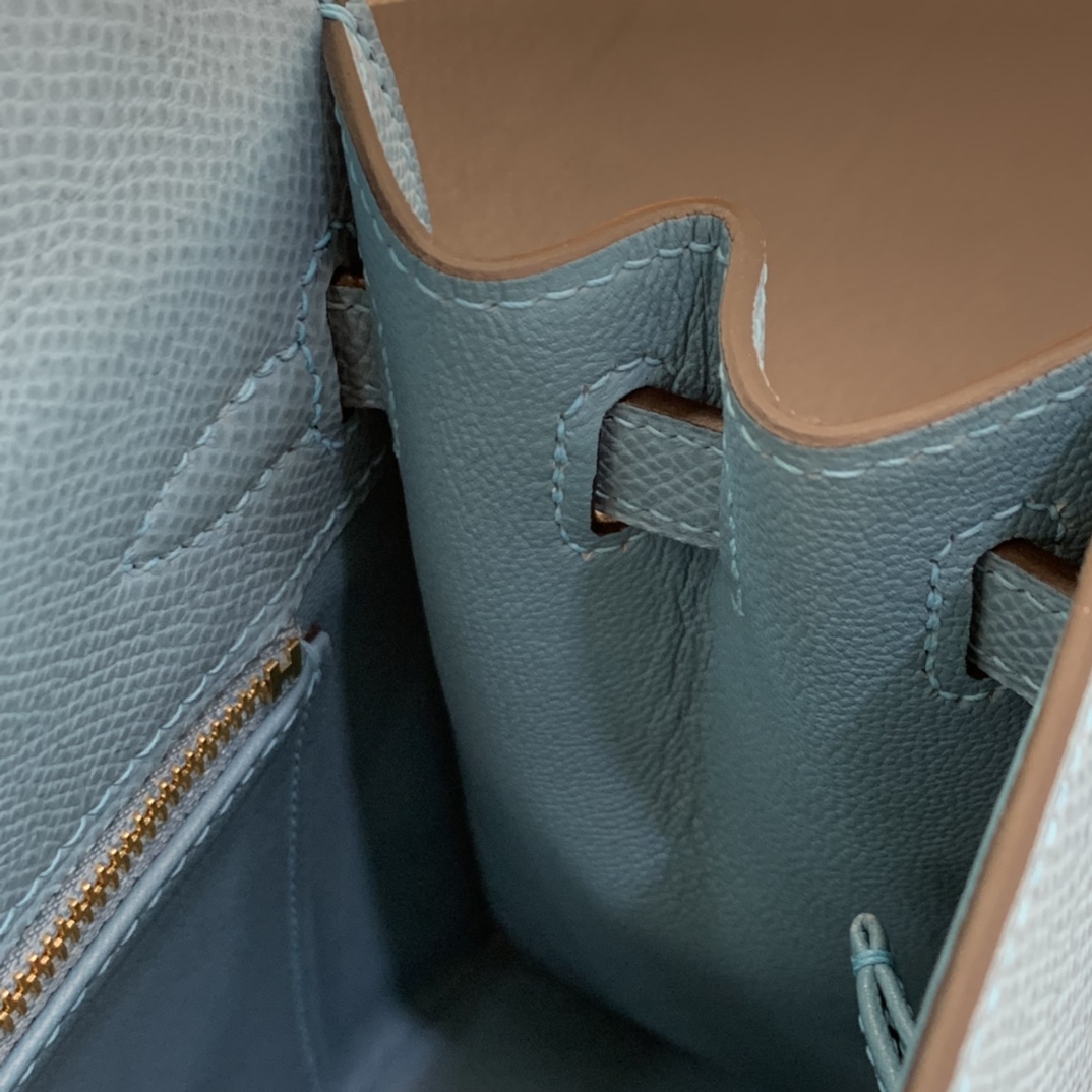 Hermès（爱马仕）Kelly 凯莉包 epsom P3 北方蓝 金扣 25cm