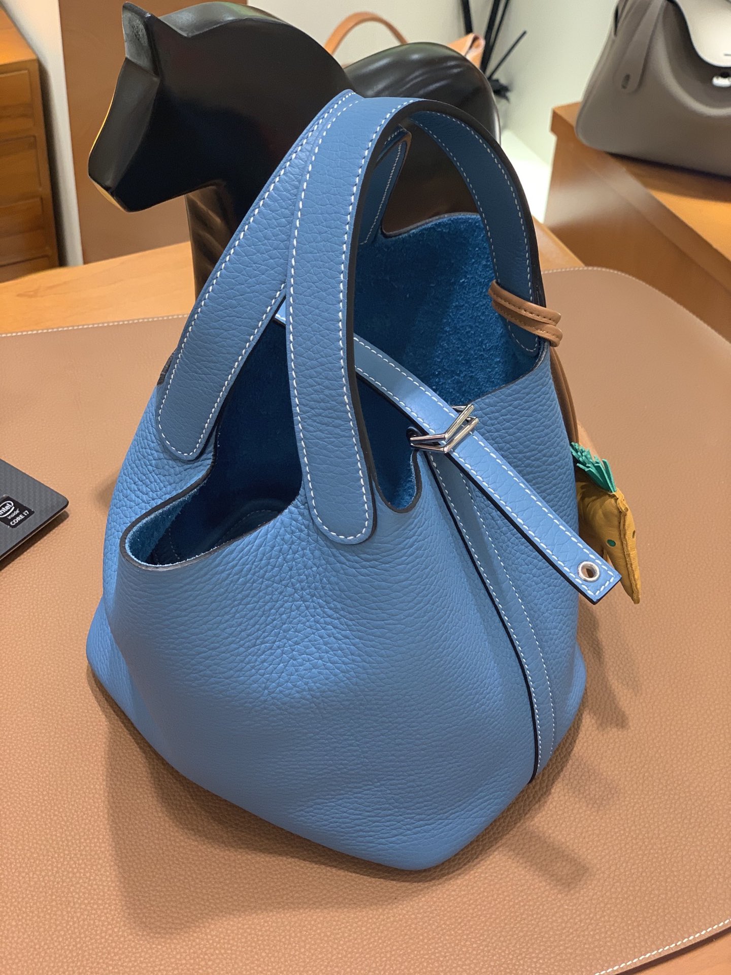 Hermès（爱马仕）Picotin 菜篮子 TC 牛仔蓝 银扣 18cm