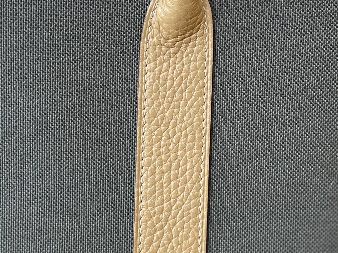 Hermès（爱马仕）Garden Party 花园包 TC 拼 帆布 饼干色 拼 军绿色 银扣 30cm