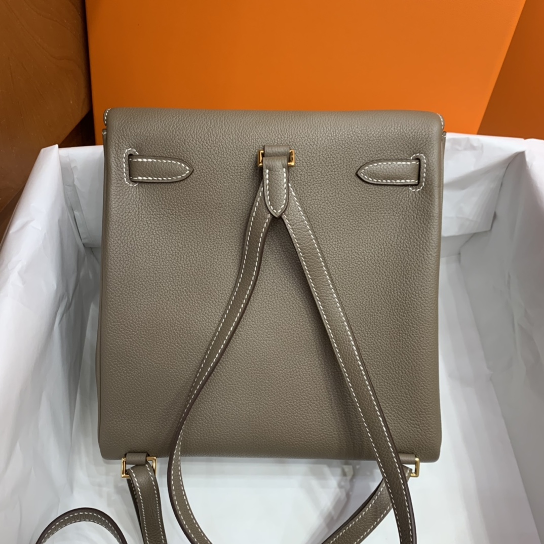 Hermès（爱马仕）Kelly ado Evercolor 大象灰 金扣 20cm