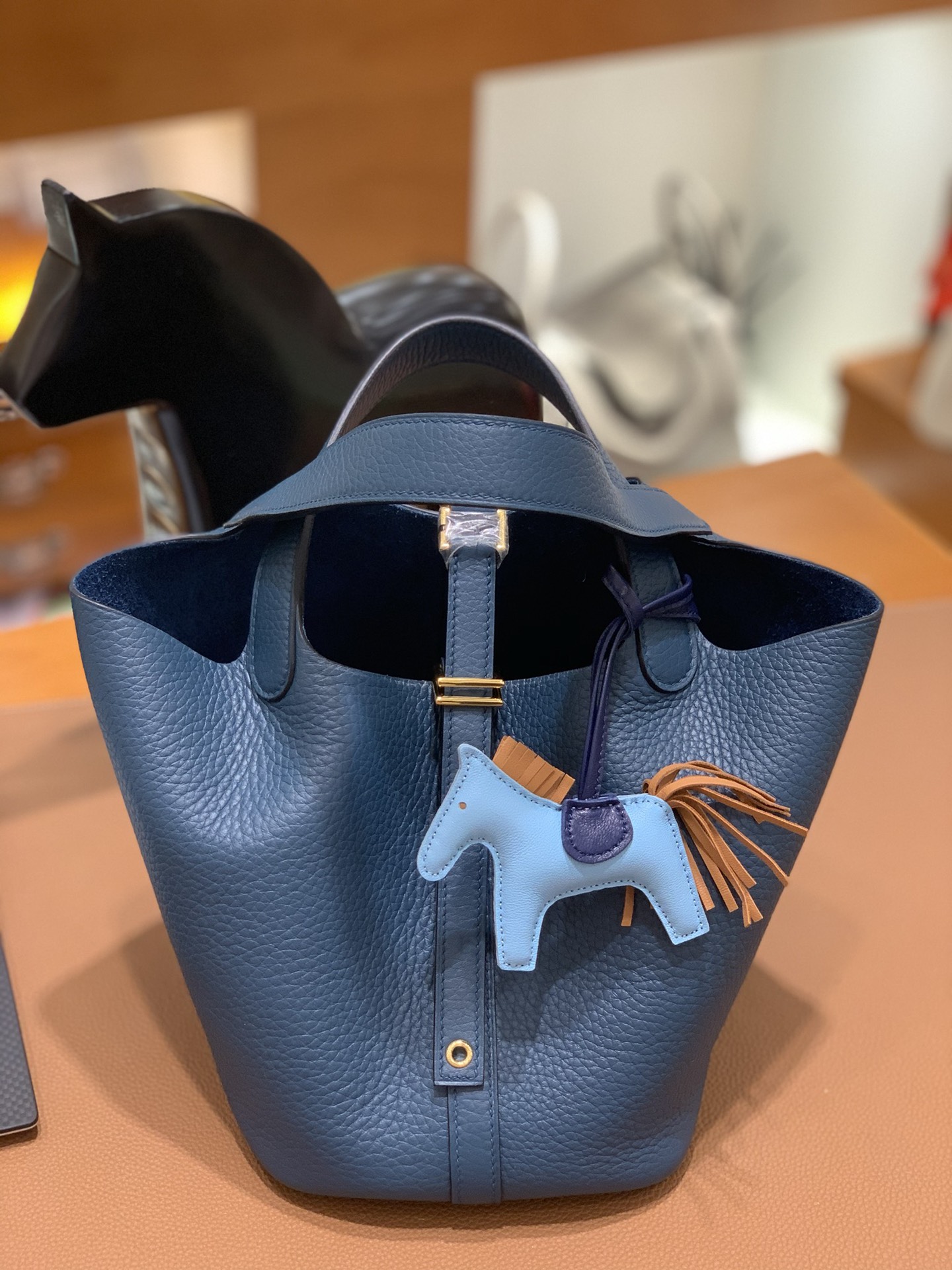 Hermès（爱马仕）Picotin 菜篮子 TC 鸭子蓝 金扣 18cm