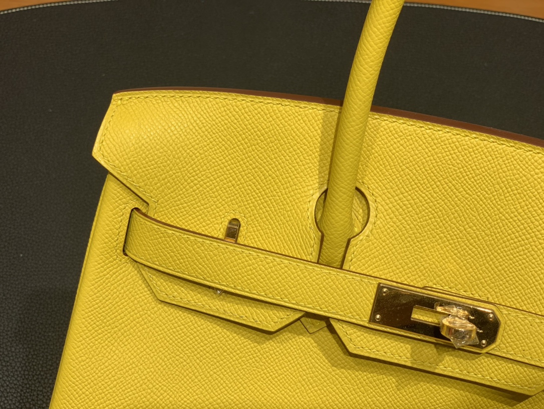 Hermès（爱马仕）Birkin 铂金包 Epsom 9O 那不勒斯黄 金扣 30cm