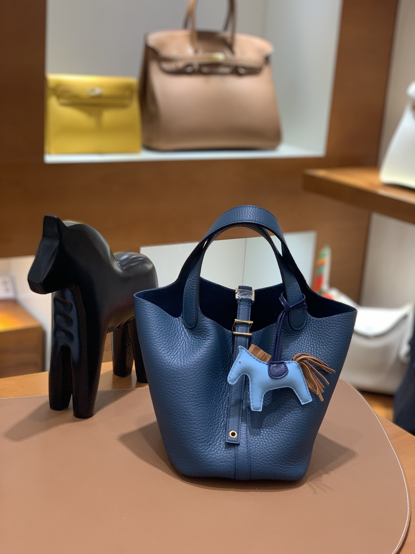 Hermès（爱马仕）Picotin 菜篮子 TC 鸭子蓝 金扣 18cm