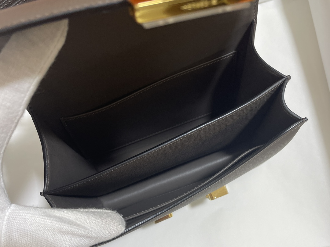 Hermès（爱马仕）Constance 康康 epsom 锡器灰 金扣 19cm