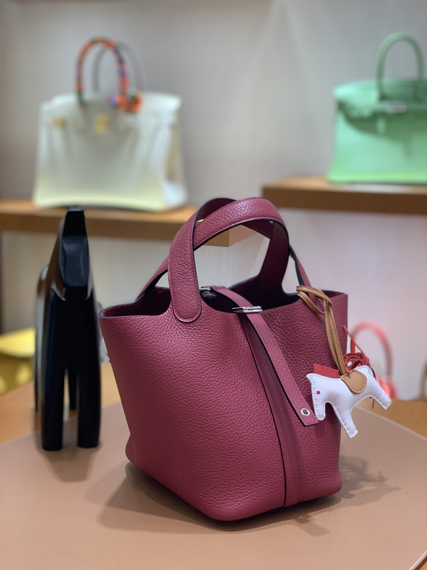 Hermès（爱马仕）Picotin 菜篮子 TC K1 石榴红 银扣 18cm