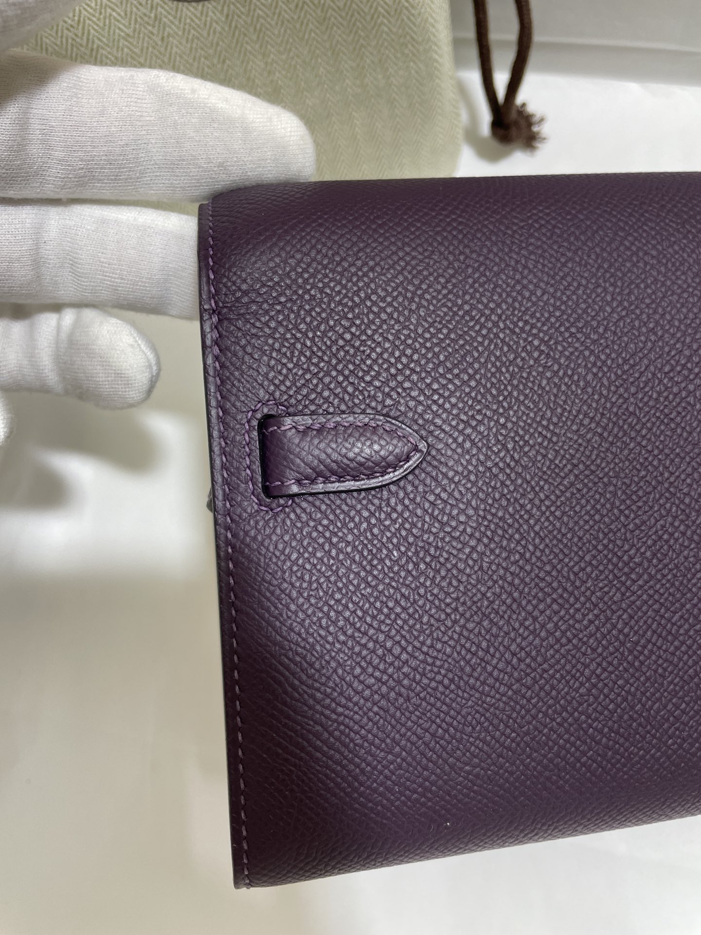Hermès（爱马仕）kelly to go Epsom 葡萄紫 金扣 20cm