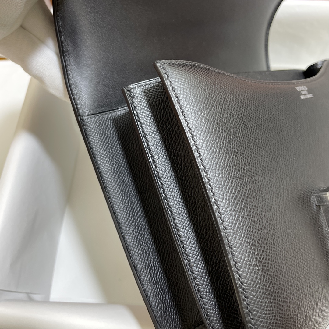 Hermès（爱马仕）Constance 康康 epsom 黑色 银扣 19cm