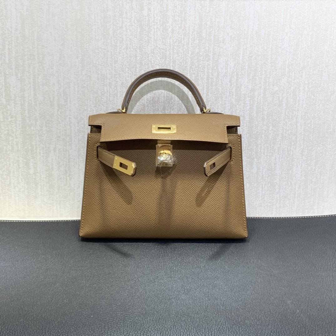 Hermès（爱马仕）mini Kelly 迷你凯莉 Epsom 栗子色 金扣 19cm