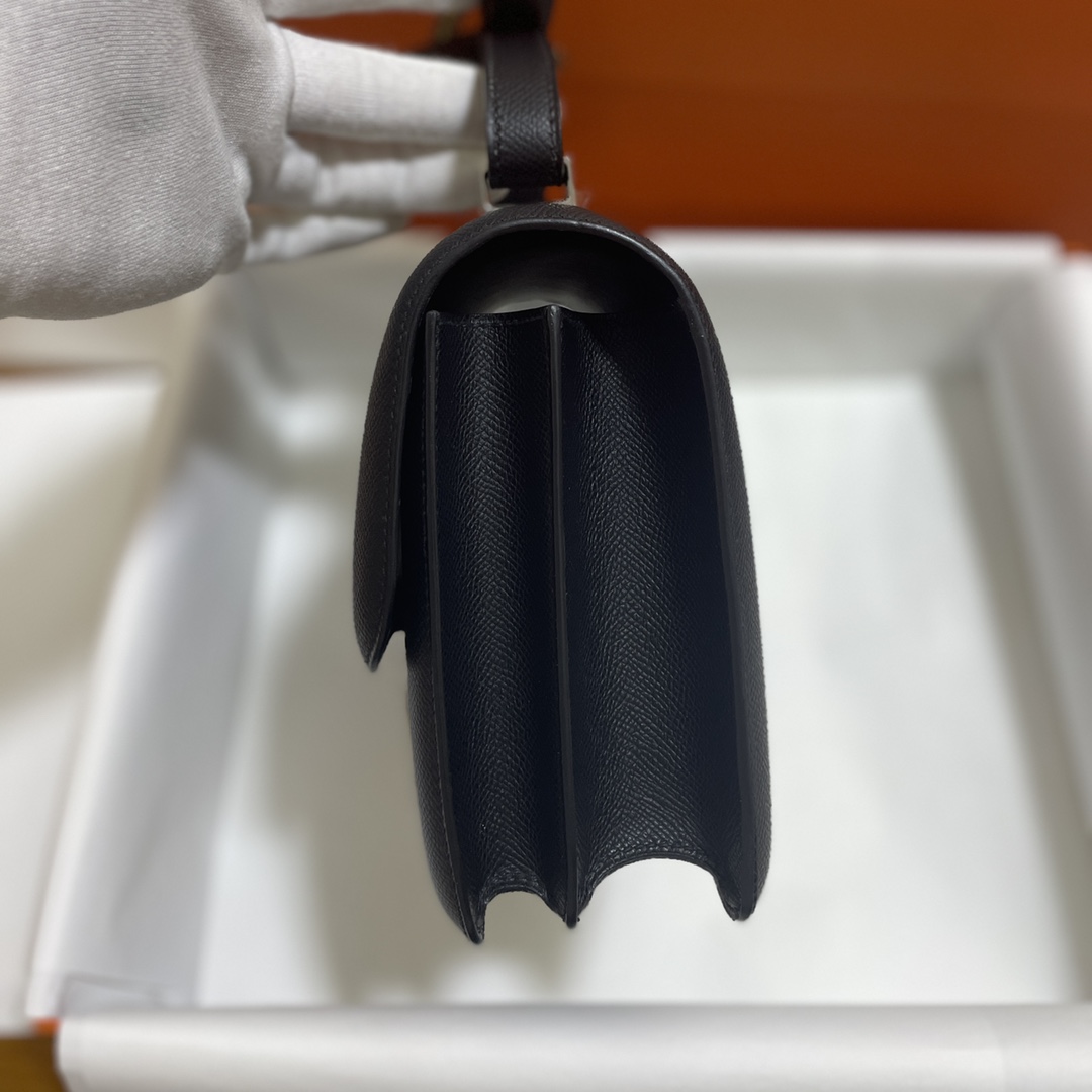 Hermès（爱马仕）Constance 康康 epsom 黑色 银扣 19cm