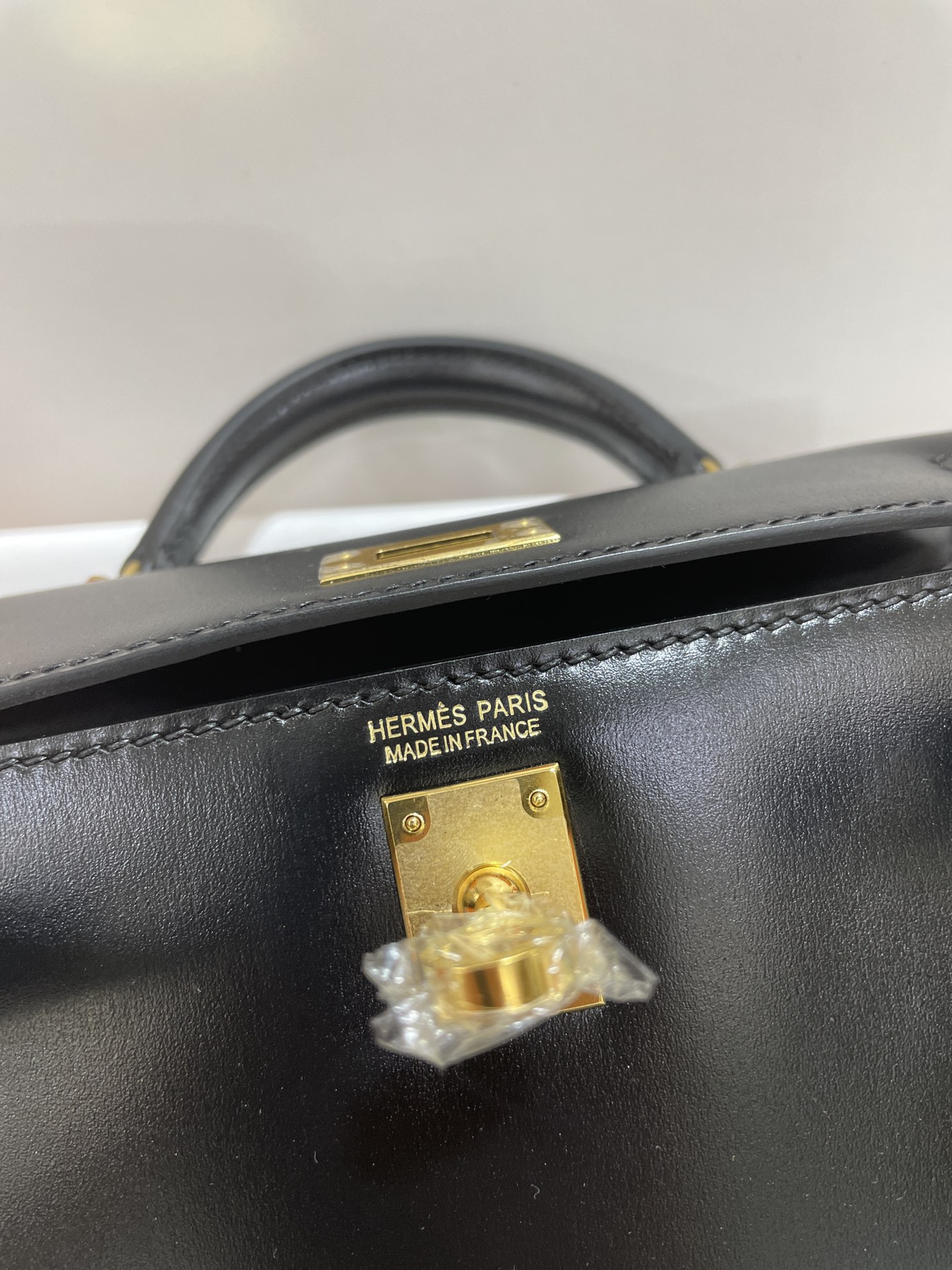 Hermès（爱马仕）Mini Kelly 迷你凯莉 Box 黑色 金扣 19cm