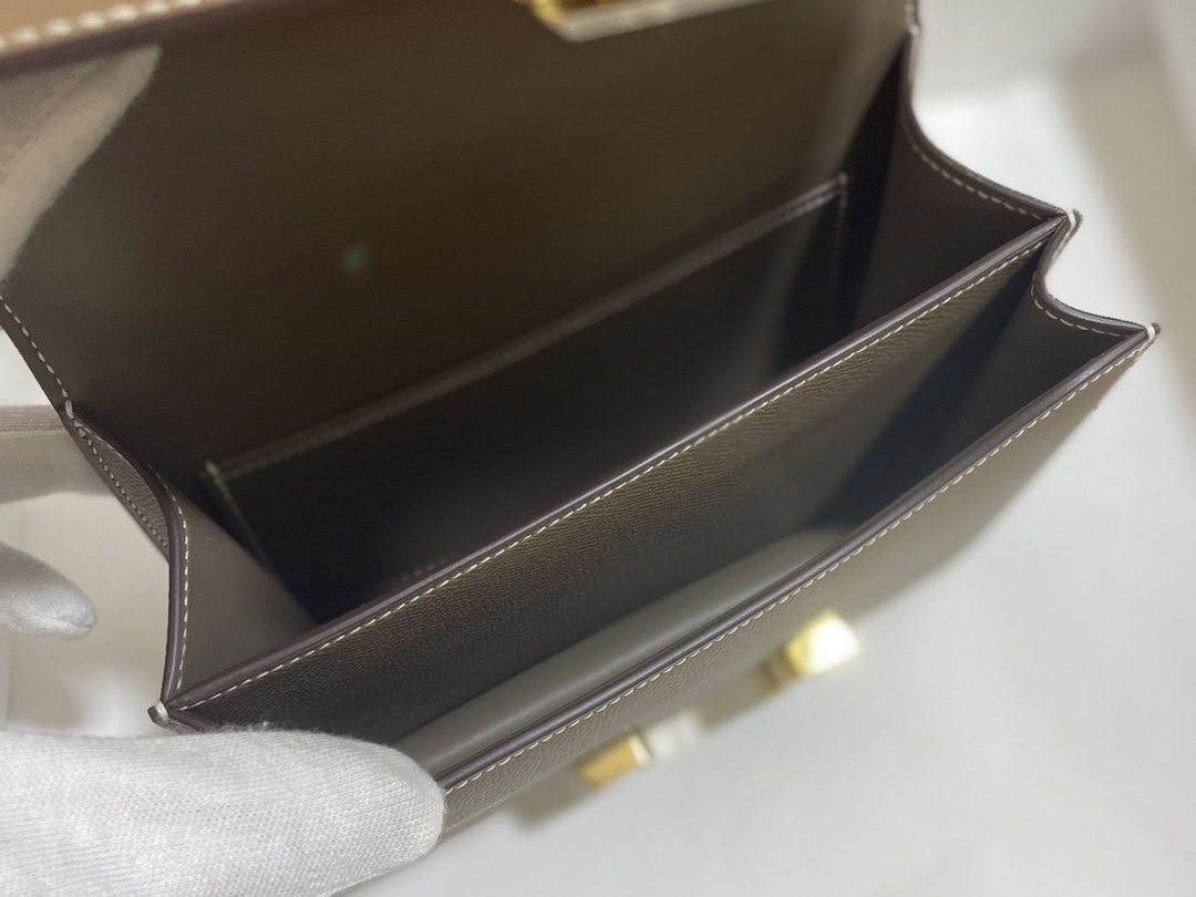 Hermès（爱马仕）Constance 康康 epsom 大象灰 金扣 19cm