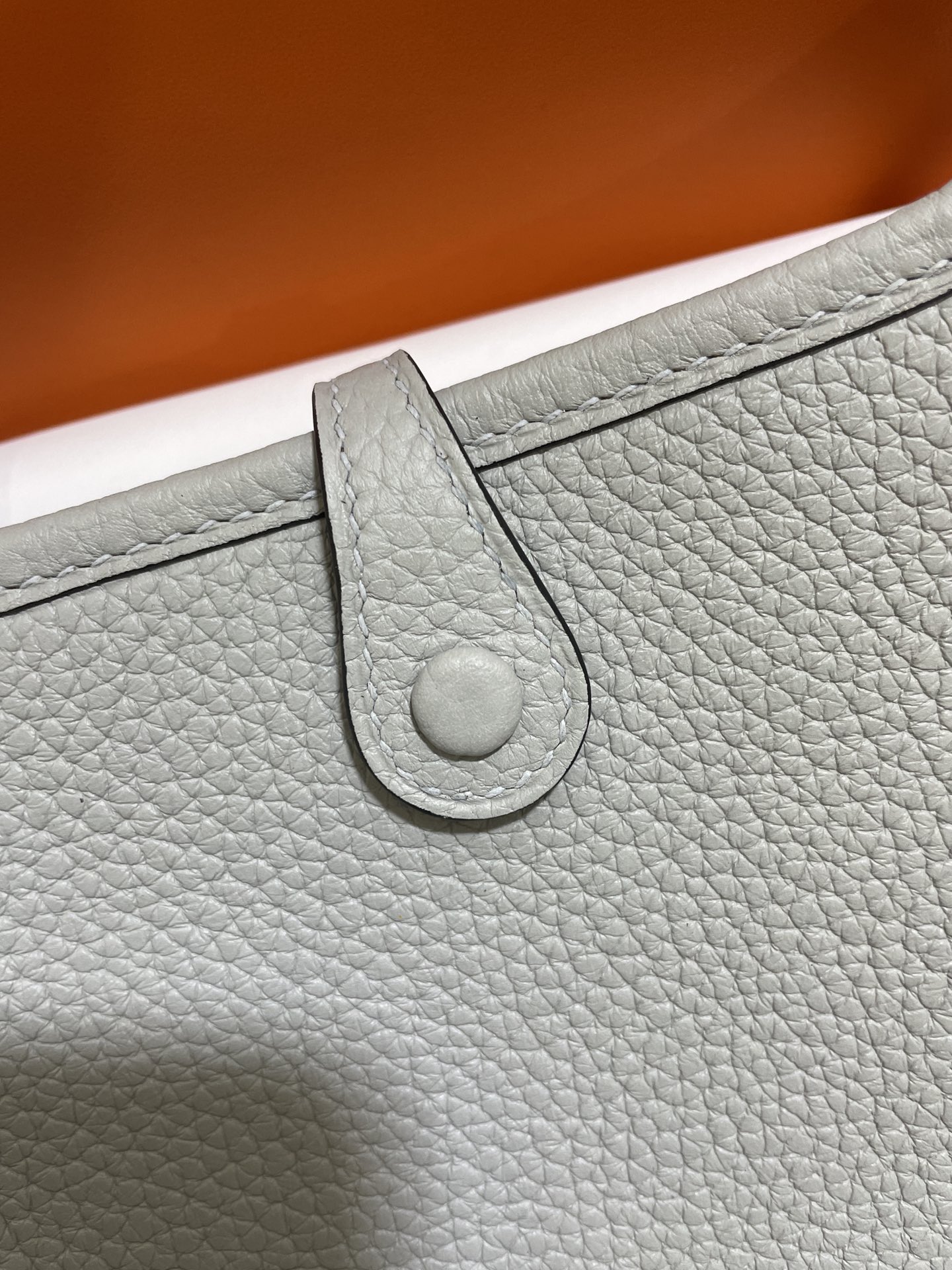 Hermès（爱马仕）Mini Evelyne 迷你伊芙琳 TC 海鸥灰 银扣 17cm