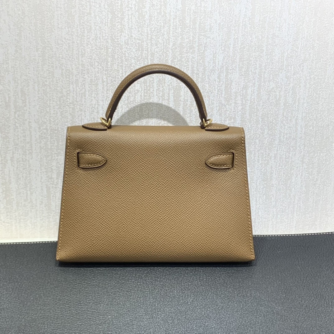Hermès（爱马仕）mini Kelly 迷你凯莉 Epsom 栗子色 金扣 19cm