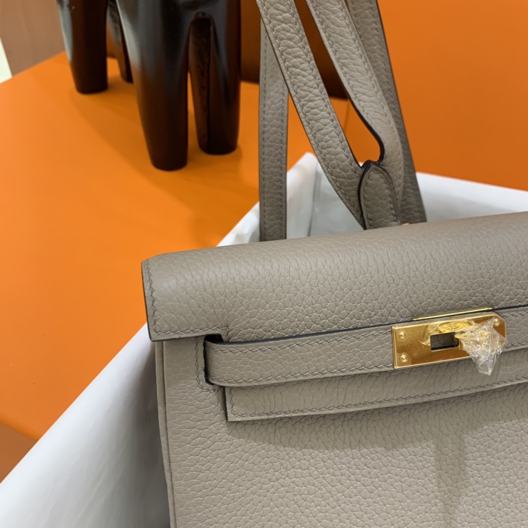 Hermès（爱马仕）Kelly ado TC M8 沥青灰 金扣 20cm