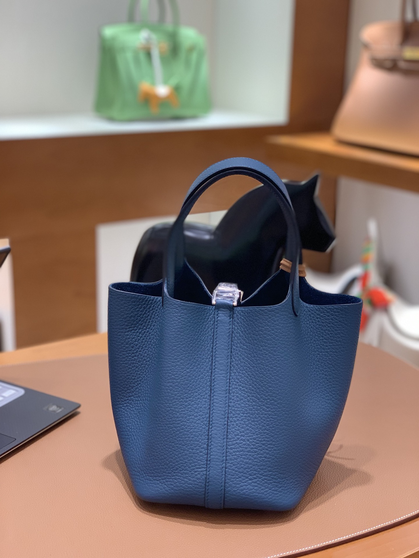 Hermès（爱马仕）Picotin 菜篮子 TC 1P 鸭子蓝 银扣 18cm
