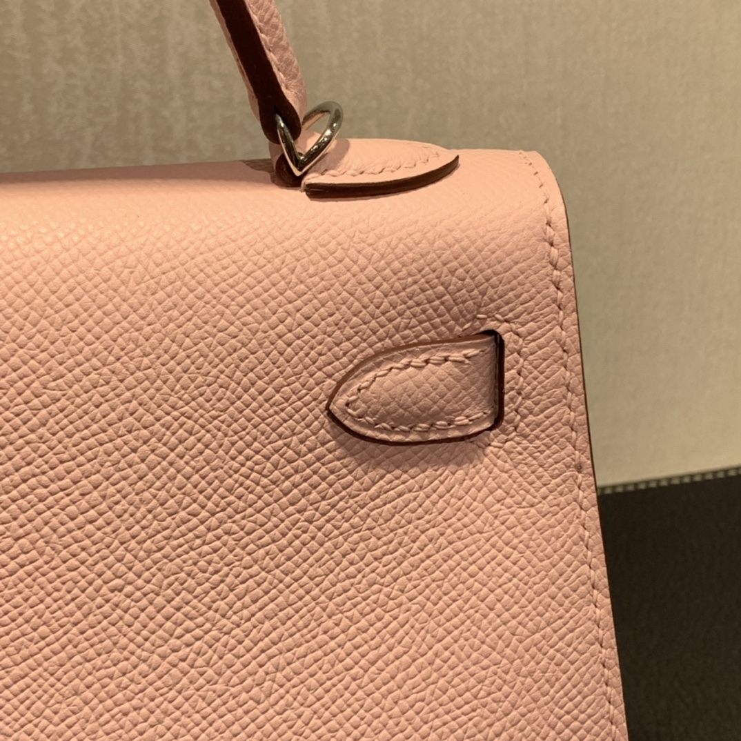Hermès（爱马仕）mini Kelly 迷你凯莉 Epsom 樱花粉 银扣 19cm