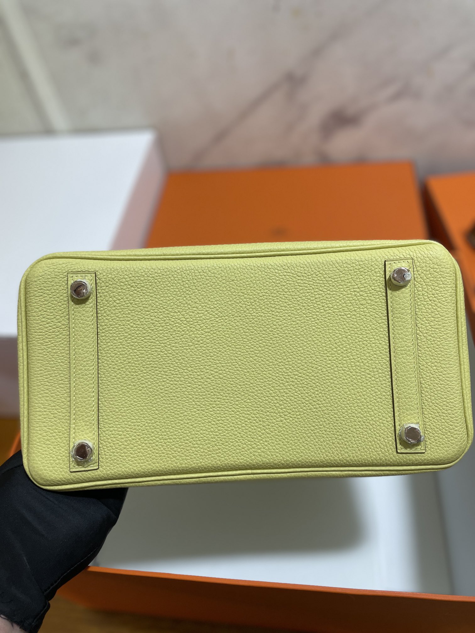 Hermès（爱马仕）Birkin 铂金包 Togo 小鸡黄 玫瑰金扣 30cm