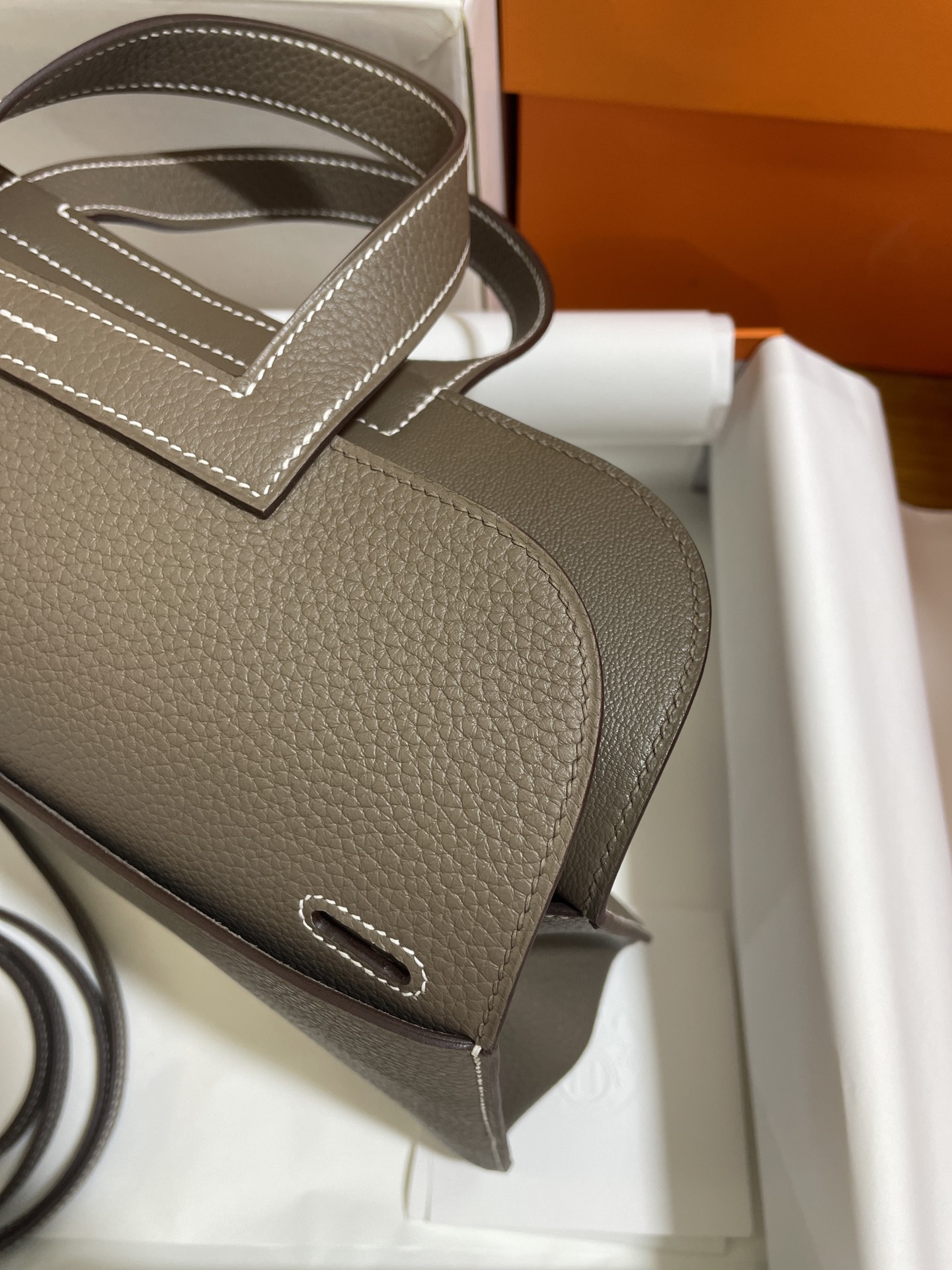 Hermès（爱马仕）Halzan TC 大象灰 银扣 31cm