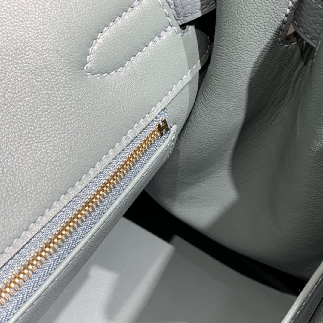 Hermès（爱马仕）Birkin 铂金包 Togo 7G 天青色 金扣 30cm