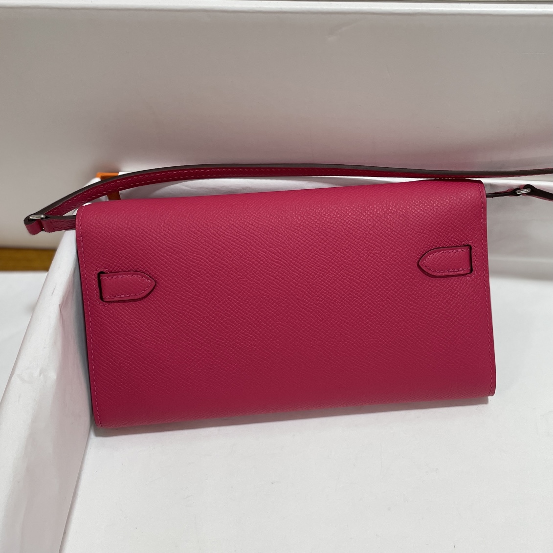 Hermès（爱马仕）kelly to go Epsom i6 极致粉 拼 0f 弗里达蓝 银扣 20cm