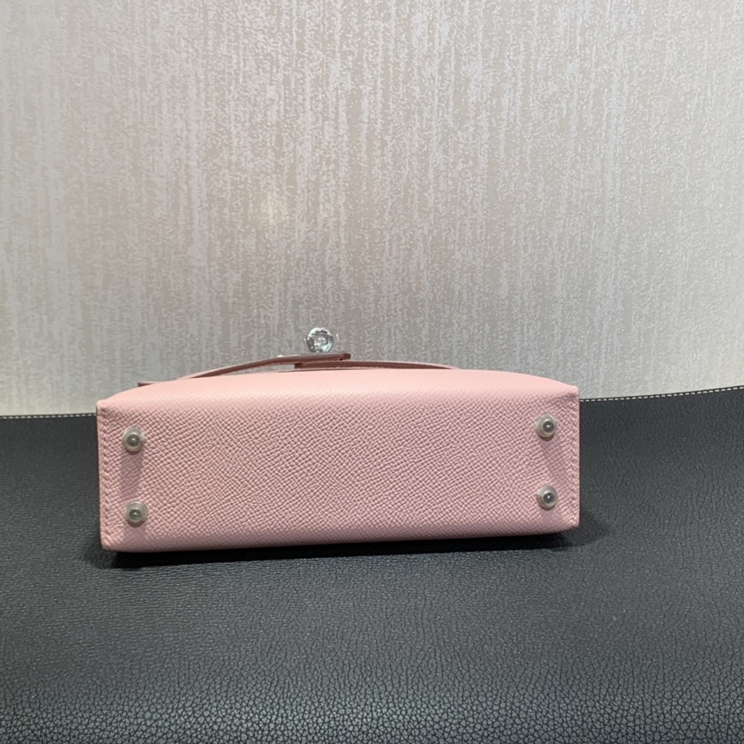 Hermès（爱马仕）mini Kelly 迷你凯莉 Epsom 樱花粉 银扣 19cm
