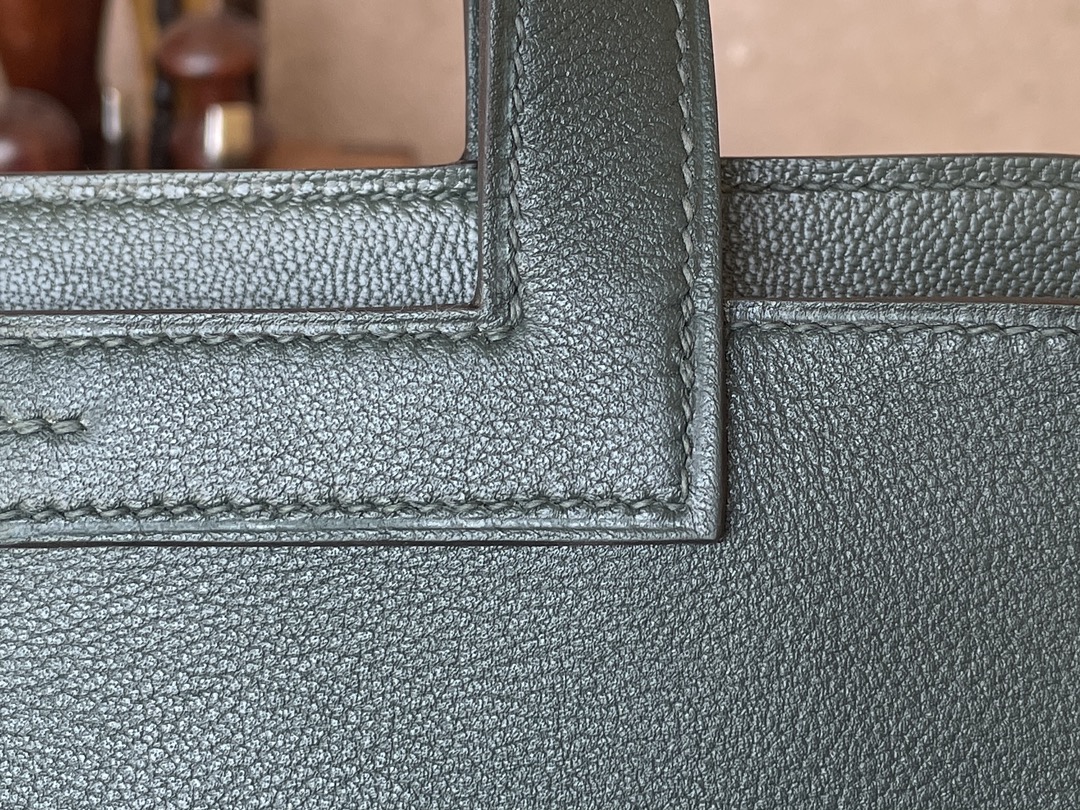 Hermès（爱马仕）Halzan evercolor 6o 松柏绿 金扣 31cm