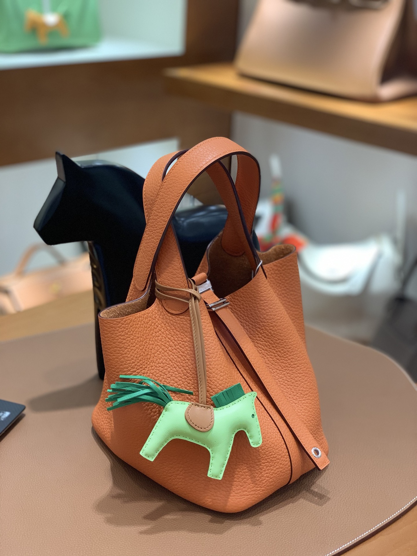 Hermès（爱马仕）Picotin 菜篮子 TC 橙色 银扣 18cm