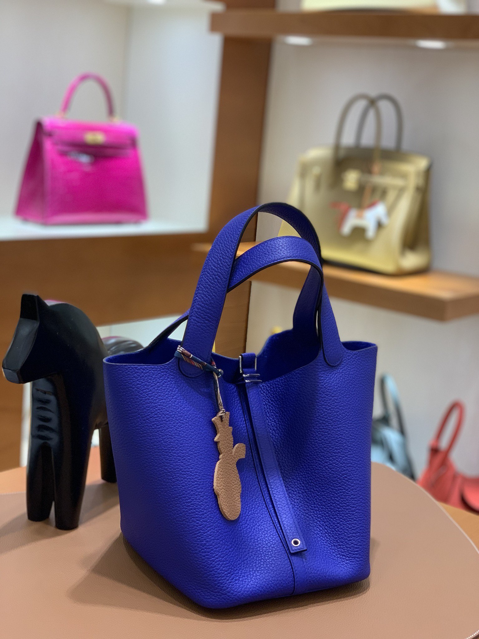 Hermès（爱马仕）Picotin 菜篮子 TC 琉璃蓝 银扣 22cm