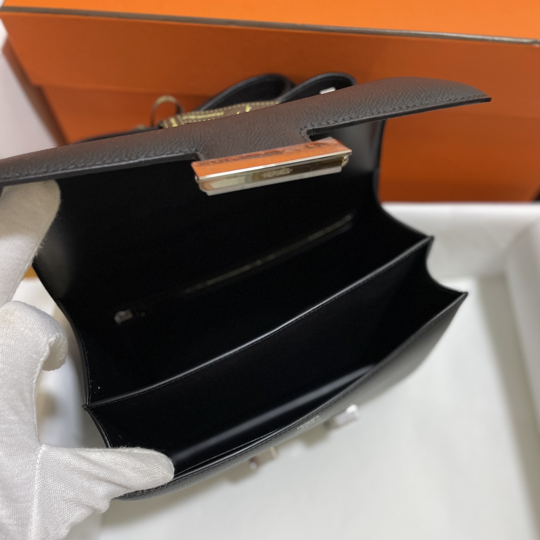 Hermès（爱马仕）Constance 康康 epsom 黑色 银扣 19cm