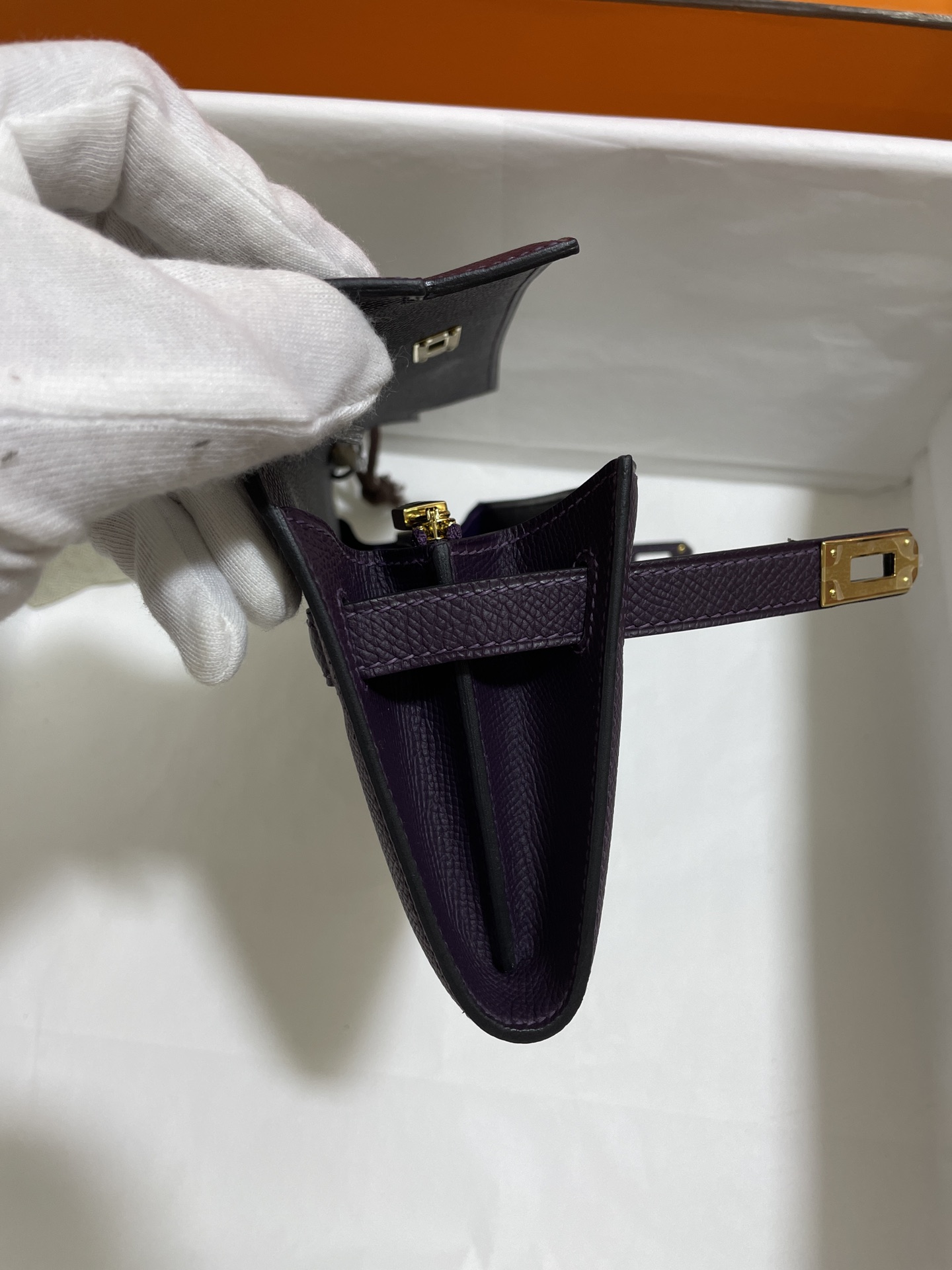 Hermès（爱马仕）kelly to go Epsom 葡萄紫 金扣 20cm