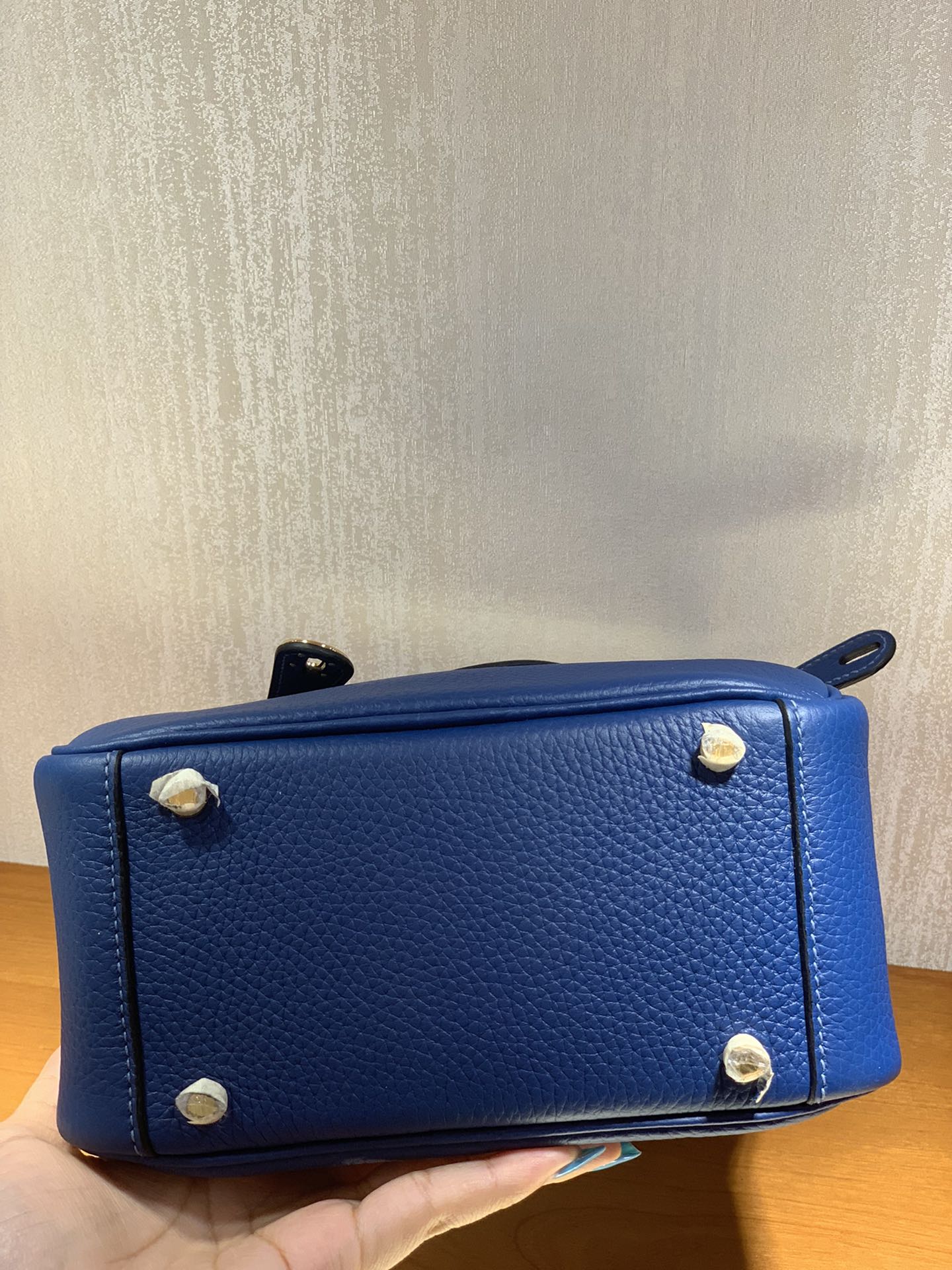 Hermès（爱马仕）Mini Lindy TC 深邃蓝 金扣 20cm