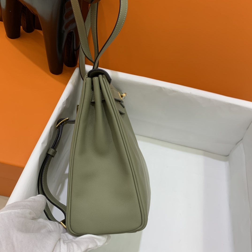 Hermès（爱马仕）Kelly ado Swift Q1 鼠尾草绿 金扣 20cm